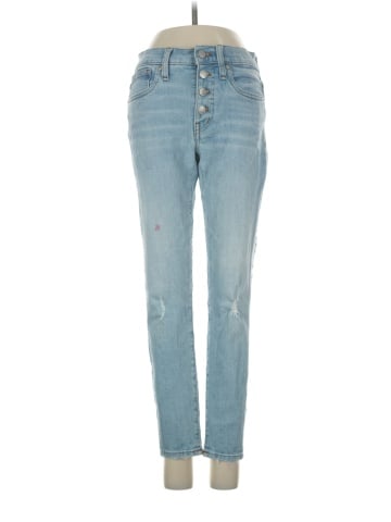 Madewell 9" Mid-Rise Skinny Crop Jeans in Asbury Wash: Button-Front Edition (view 1)