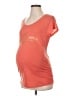 Old Navy - Maternity Orange Short Sleeve T-Shirt Size Sm Maternity - photo 1