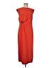 Ann Taylor 100% Polyester Red Casual Dress Size 6 - photo 1
