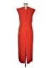 Ann Taylor 100% Polyester Red Casual Dress Size 6 - photo 2