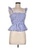 Altar'd State 100% Cotton Blue Sleeveless Top Size M - photo 1