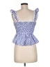 Altar'd State 100% Cotton Blue Sleeveless Top Size M - photo 2