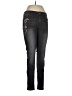White House Black Market Floral Black Jeans Size 6 - photo 1