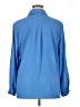 Elementz 100% Polyester Polka Dots Blue Long Sleeve Blouse Size XL - photo 2