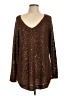 Soft Surroundings Metallic Brown Pullover Sweater Size L - photo 1