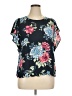 A. Byer Black Short Sleeve Blouse Size XL - photo 1
