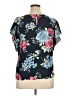 A. Byer Black Short Sleeve Blouse Size XL - photo 2