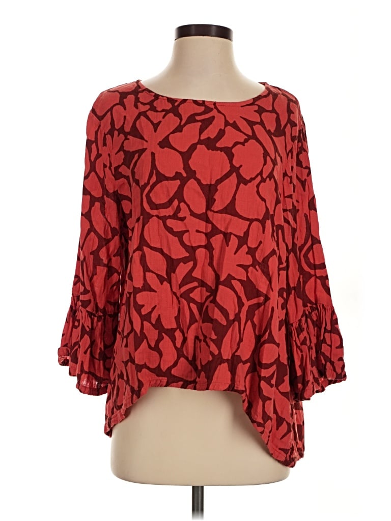 Pre-owned Bryn Walker 3/4 Sleeve Blouse In Red