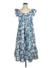 Unbranded 100% Polyester Paisley Blue Casual Dress Size XL - photo 1