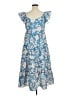 Unbranded 100% Polyester Paisley Blue Casual Dress Size XL - photo 2