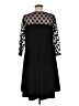 Nina Leonard Graphic Black Casual Dress Size L - photo 2