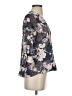 West Kei 100% Polyester Floral Gray 3/4 Sleeve Blouse Size S - photo 4