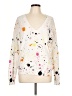 Minnie Rose 100% Cotton Polka Dots White Pullover Sweater Size L - photo 1