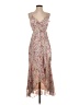Express 100% Polyester Paisley Tan Cocktail Dress Size XS - photo 1