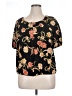 DR2 100% Rayon Black Short Sleeve Blouse Size XL - photo 1