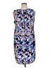 Halogen 100% Polyester Print Blue Casual Dress Size XL - photo 2