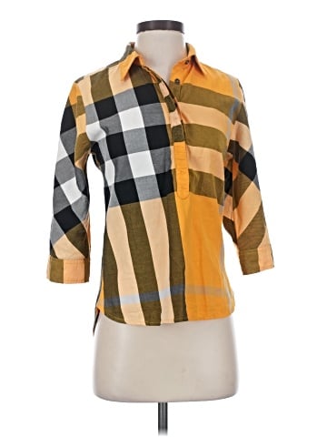 Burberry Brit 3/4 Sleeve Button-Down Shirt (view 1)
