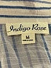 Indigo Rose Stripes Ivory Long Sleeve Button-Down Shirt Size M - photo 7