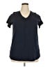 Evans 100% Cotton Blue Short Sleeve Top Size 18 - photo 1