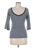 Three Dots Blue 3/4 Sleeve Top Size M - photo 2