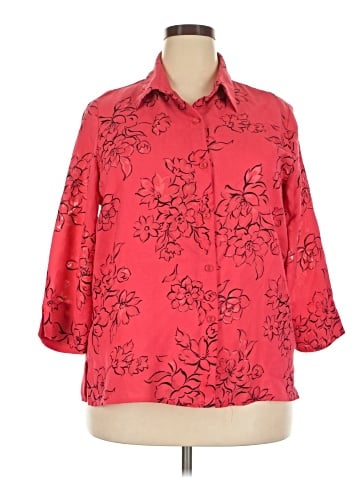 Alfred Dunner 3/4 Sleeve Button-Down Shirt (view 1)