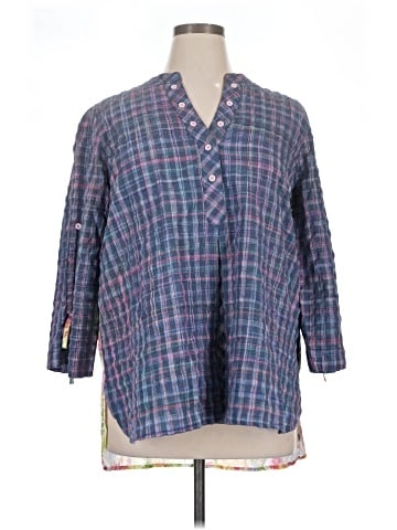Sharon Young 3/4 Sleeve Button-Down Shirt (view 1)