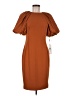 Calvin Klein 100% Polyester Solid Brown Cocktail Dress Size 8 - photo 1