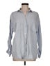 Magaschoni 100% Cotton Checkered-gingham Blue Long Sleeve Button-Down Shirt Size M (estimated) - photo 1