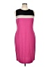 St. John Color Block Pink Casual Dress Size 16 - photo 1