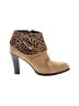 Donald J Pliner Animal Print Tan Ankle Boots Size 7 1/2 - photo 1