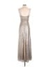 After Six 100% Nylon Metallic Silver Cocktail Dress Size 2 - photo 2