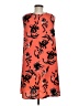 Halogen 100% Polyester Print Orange Casual Dress Size M - photo 2