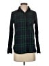 Old Navy 100% Cotton Plaid Green Long Sleeve Button-Down Shirt Size XS - photo 1