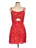 Express 100% Rayon Hearts Red Cocktail Dress Size L - photo 1