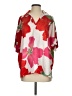 Natori 100% Polyester Floral Red 3/4 Sleeve Blouse Size S - photo 1