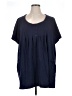 Roaman's Blue Short Sleeve Blouse Size 26 (2X) - photo 1