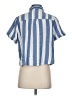 Old Navy 100% Cotton Stripes Blue Short Sleeve Button-Down Shirt Size S - photo 2