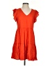 Sugarlips Solid Orange Casual Dress Size S - photo 1