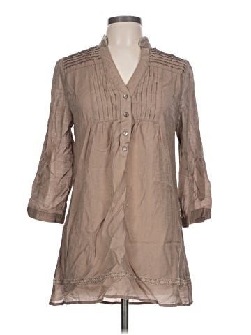 Mine 3/4 Sleeve Button-Down Shirt (view 1)