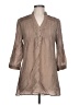 Mine Tan 3/4 Sleeve Button-Down Shirt Size L - photo 1