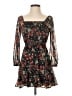 Francesca's 100% Polyester Floral Black Cocktail Dress Size S - photo 1