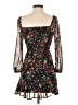Francesca's 100% Polyester Floral Black Cocktail Dress Size S - photo 2