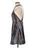 Ecote 100% Polyester Metallic Blue Cocktail Dress Size 4 - photo 5