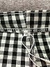Anrabess 100% Rayon Checkered-gingham Black Shorts Size XL - photo 3
