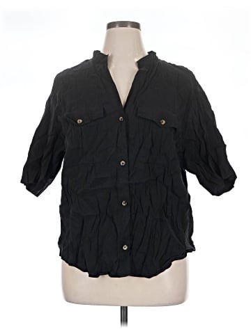 H&M 3/4 Sleeve Button-Down Shirt (view 1)