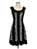 Connected Apparel Graphic Black Cocktail Dress Size 10 - photo 1