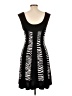 Connected Apparel Graphic Black Cocktail Dress Size 10 - photo 2