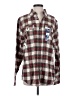 George Plaid Silver Long Sleeve Button-Down Shirt Size S - photo 1