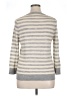 Ann Taylor 100% Merino Extra Fine Wool Stripes Gray Wool Pullover Sweater Size XL - photo 2