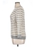 Ann Taylor 100% Merino Extra Fine Wool Stripes Gray Wool Pullover Sweater Size XL - photo 5